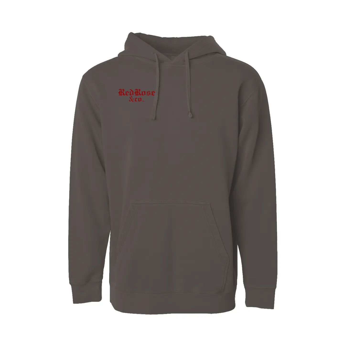 Smile Through The Pain - Pigment Dyed Hoodie - Red/Red Logo 1