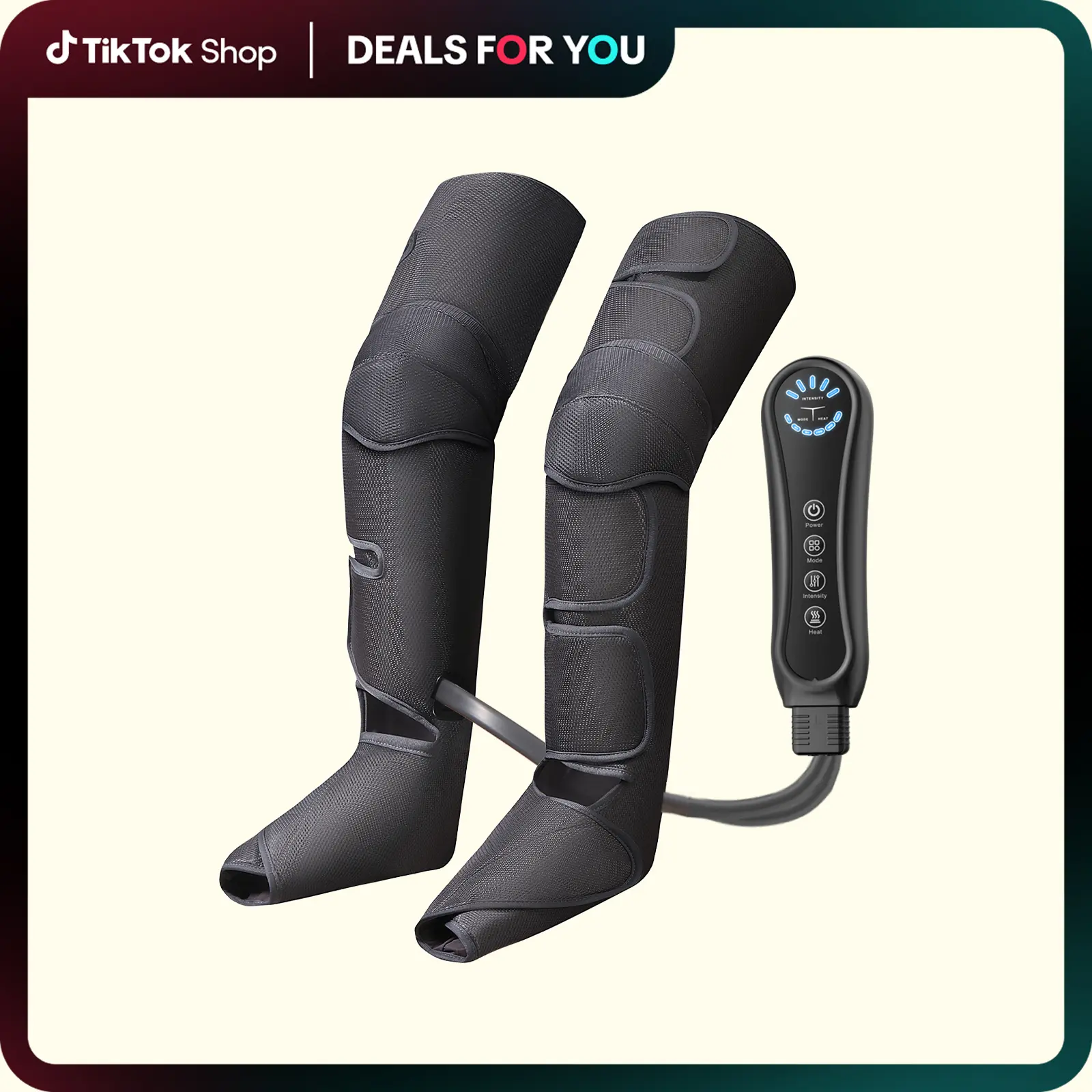 Air Compression Leg Massager with Adjustable Massage Levels, Foot & Calf Massage Machine for Circulation, Comfort & Muscle Relaxation tiktokshopbacktoschool,back to school,back to school haul
