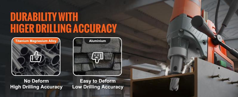 VEVOR Magnetic Drill, TikTokShopBlackFriday, 1450W 1.57" Boring Diameter, 12500N 850 RPM Portable Electric Mag Drill Press, with Variable Speed, Drilling Machine for any Surface Home Improvement Industry Railway VEVOR Magnetic Drill, TikTokShopBlackFriday, 1450W 1.57" Boring Diameter, 12500N 850 RPM Portable Electric Mag Drill Press, with Variable Speed, Drilling Machine for any Surface Home Improvement Industry Railway