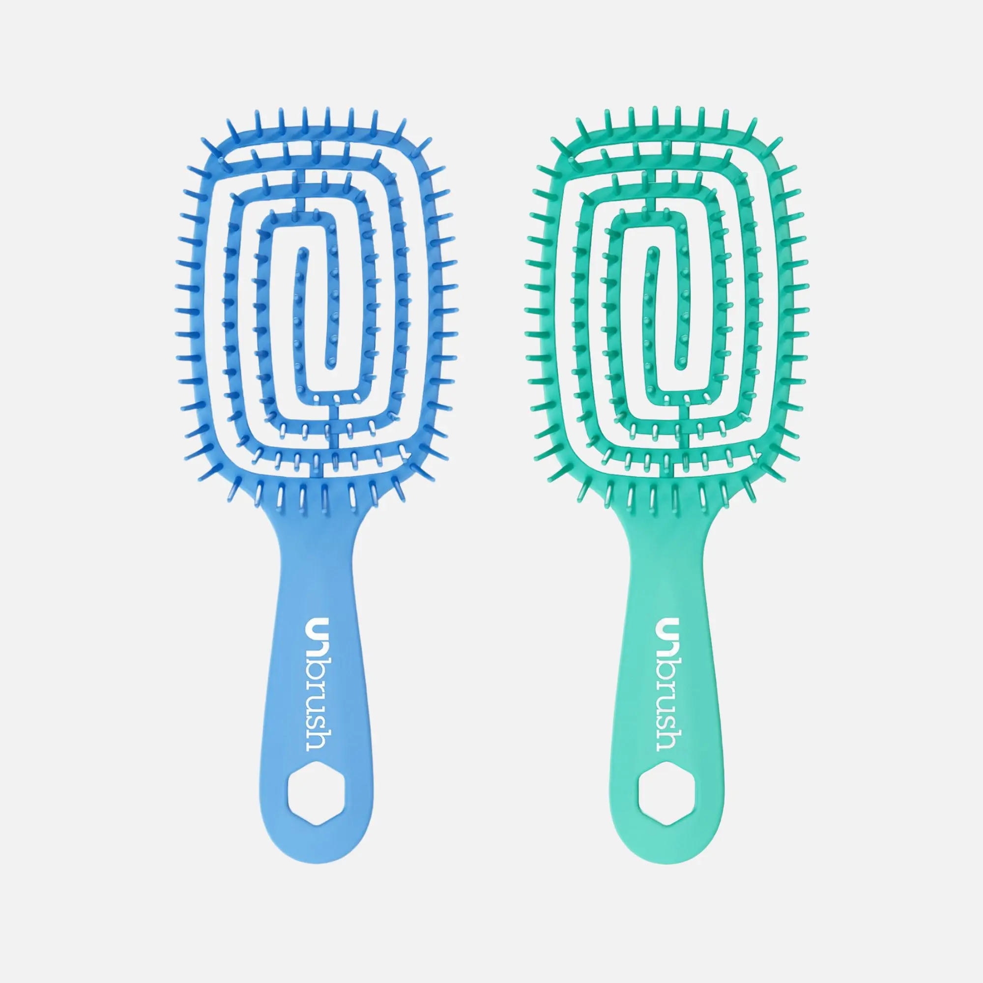 UNbrush Flex Set - Pack of 2 Flex Shower Brushes for Wet Hair, Anti-Tangle Curly Hair Brushes with Flexible Cushion for Scalp Massage