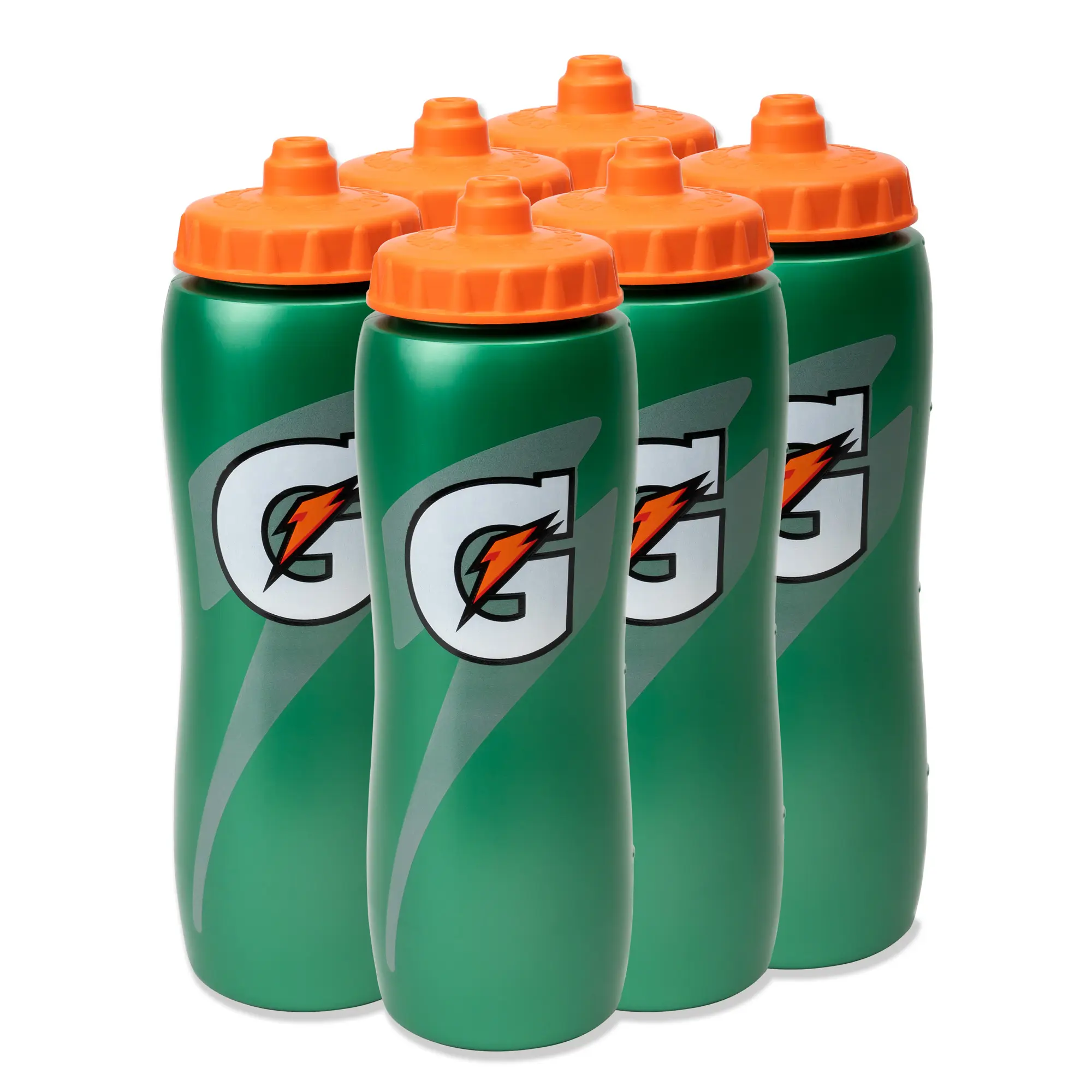 Gatorade Water Bottle with Squeeze Lid - 32oz, 6 Pack Drinkware Wide Mouth Washable