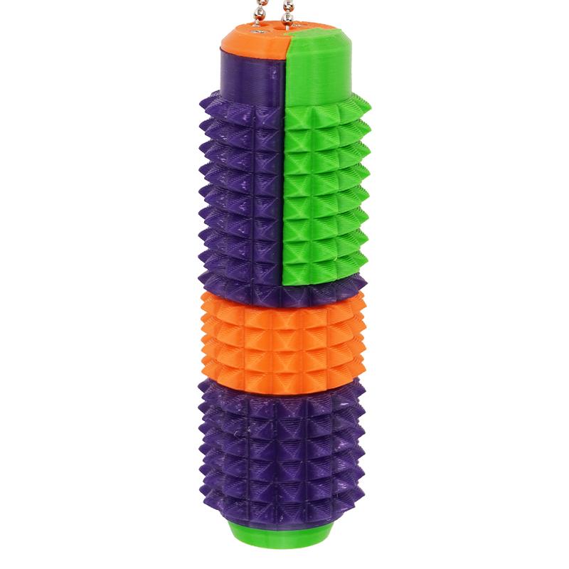 Little Ouchies  Grippie 5-in-1 Design for Stress Relief, Button Clicks, Spinners, Portable Stim Tool,Spiky Grippie Stim, 3D Printed Toys Pain Stim Fidget, Pocket Mini Fidget Toy for Adults Novelty Gifts,Grippie stim keychain