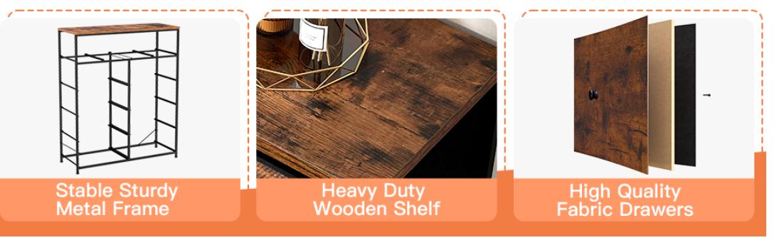 【TikTokSringGlowUp] Raybee 12 Drawers Dressers，with Wood Top & Metal Frame, Tall Dressers for Bedroom, Living Room, Hallway, Closet