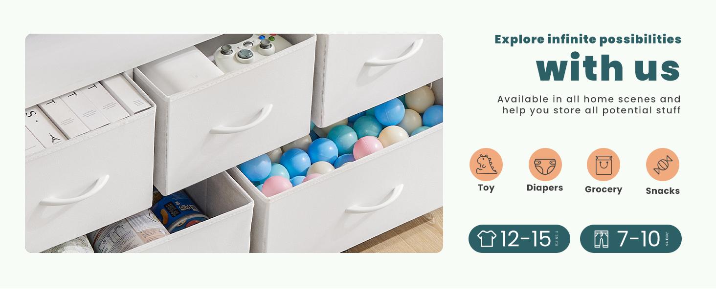 Cupboards Cabinets Dresser - Fabric Storage Tower with 5 Drawers, Bedroom Organizer, Chest of Drawers with Fabric Bins, for Bedroom, Closet, Entryway Cupboards Cabinets Dresser - Fabric Storage Tower with 5 Drawers, Bedroom Organizer, Chest of Drawers with Fabric Bins, for Bedroom, Closet, Entryway