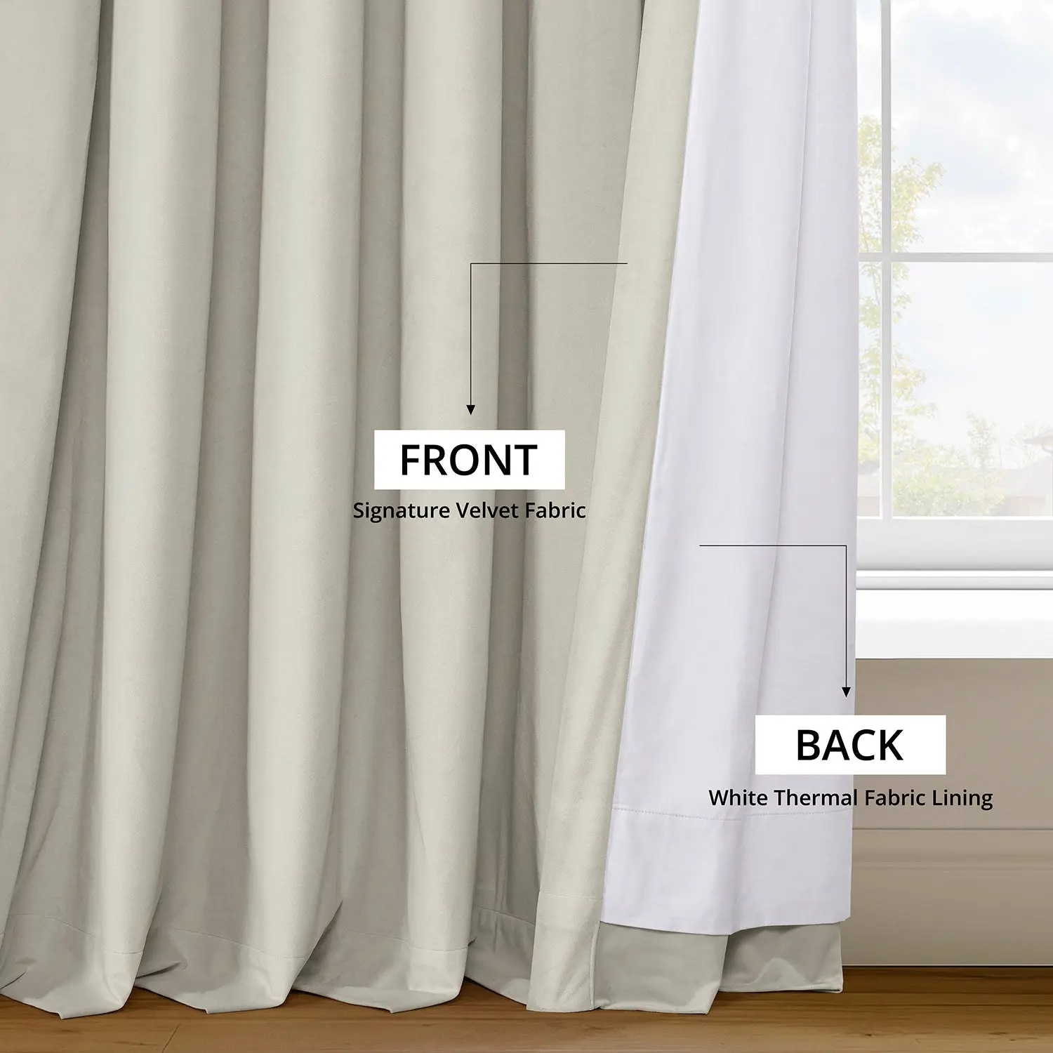 Half Price Drapes Signature Velvet Blackout Curtain Half Price Drapes Signature Velvet Blackout Curtain