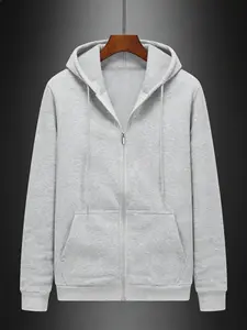 Men's college style jacket plus men's hooded zipper jacket casual jacket