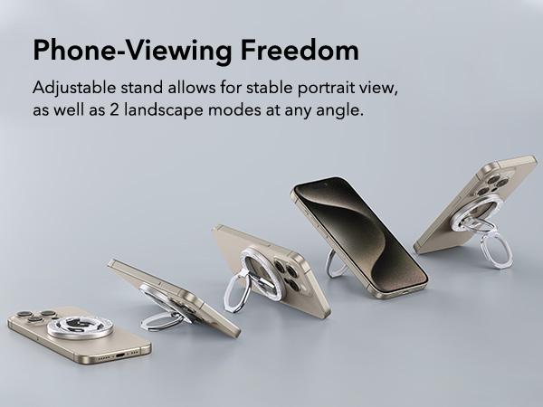 ESR Magnetic Phone Ring Holder (HaloLock), Compatible with MagSafe Ring Holder, Magnetic Phone Grip with Adjustable Stand, Compatible with MagSafe Phone Grip, for iPhone 17/16/15/14/13/12 Accessories