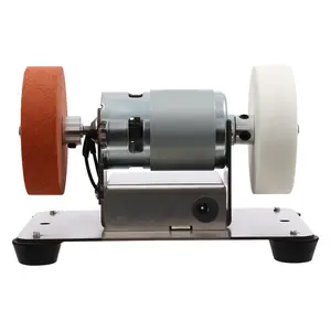 96W Dual Wheel Benchtop Sander Polisher Grinder with Forward Reverse Switch for Sharpening Knives Drills Metal Grinding and Deburring 110V to 220V Power