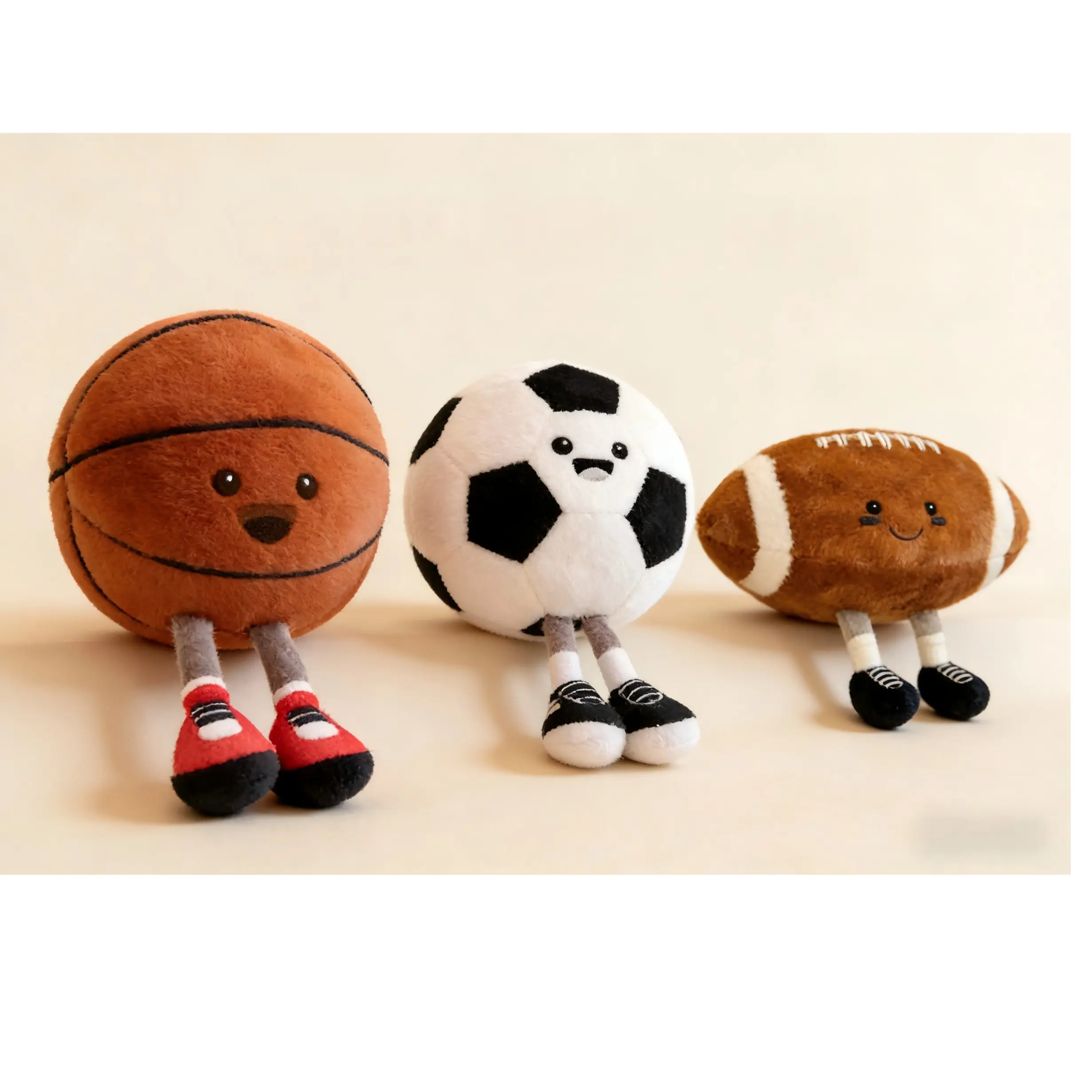 11" Cute Footless Basketball Plushie, Durable Soft Stuffed Toy, Small Plush Stuffed Sport Throw Pillow, Gift for Kids' Birthday & Christmas Decoration