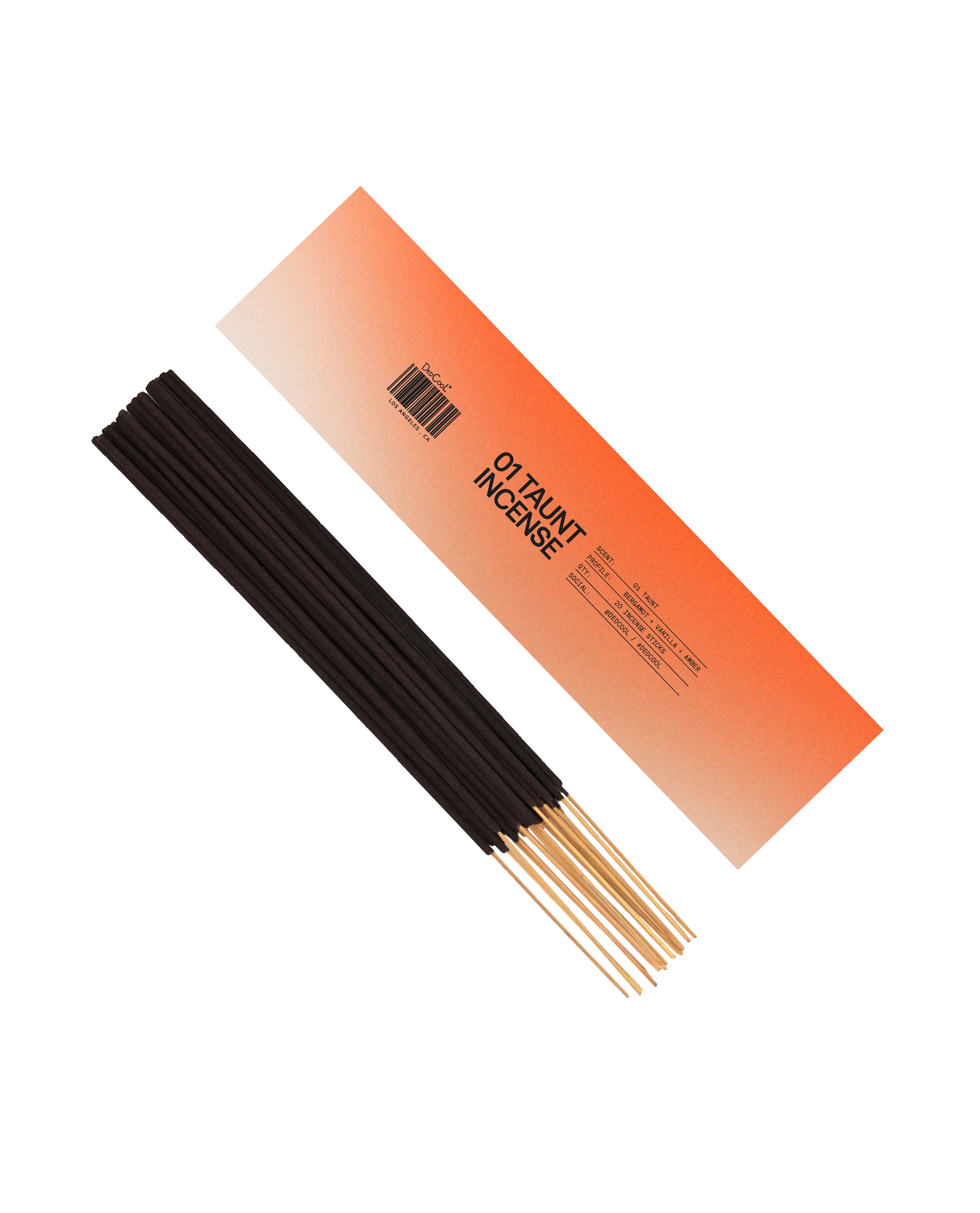 DedCool Taunt Incense Sticks | Clean Vanilla, Bergamot & Amber Scent for Home