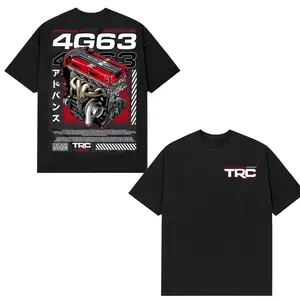 4G63 Turbo Engine T-Shirt – JDM Street Racing Mitsubishi Performance Graphic, Double Sided Car Enthusiast Shirt for Men Women, JDM Car Meet Gift