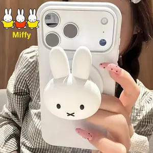 Kawaii Miffy Rabbit Phone Case Magnetic Stand Is Suitable for The New 17Promax 16pro 15Plus 14 and 13 Series Phones