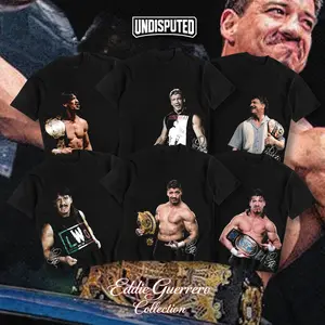 UNDISPUTED Eddie Guerrero Collection Heavy Cotton Shirt WWE Shirt Latino Heat Tshirt Hoodie Wrestling Fan Apparel Menswear Direct-to-garment Breathable Printing