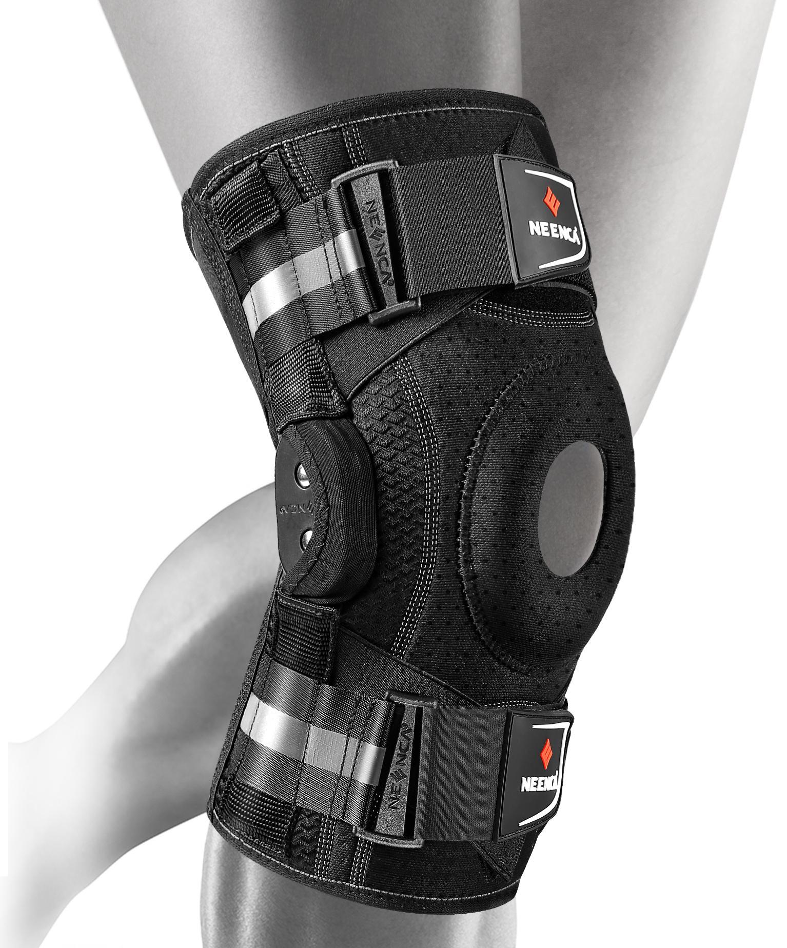 【Christmas】NEENCA Sports Knee brace Sleeve for Runner, Workout, Gym, Basketball, Volleyball, Hiking Spicy Dill knee pain Tool Black Protective Gear