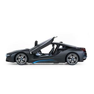 Remote Control Car, 1:14 BMW i8 Radio Remote Control Racing RC Toy Car Model Vehicle, Open Doors by RC, MattBlack.