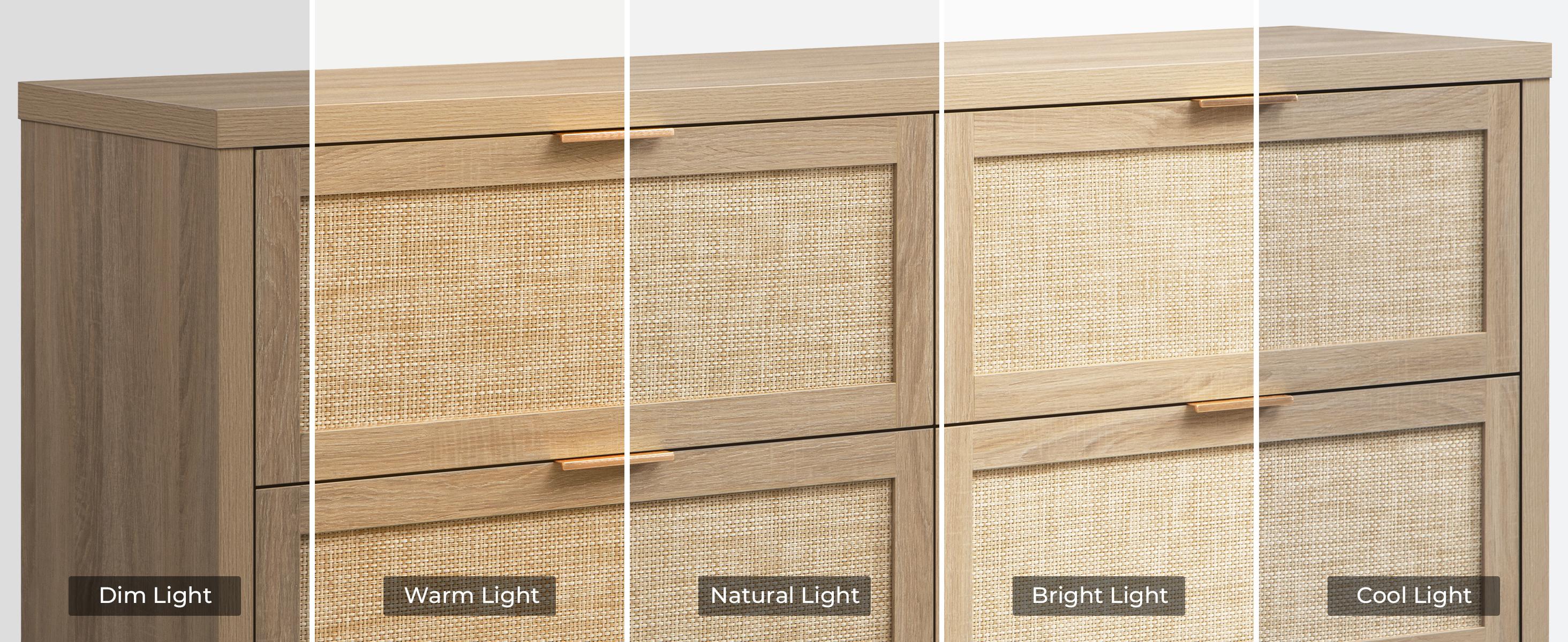 SICOTAS 60.8" Dresser for Bedroom, Rattan Boho Dresser with 4 Deep Drawers, Large Chest of Drawers for Closet,Nursery,Dressers TV Stand for Living Room SICOTAS 60.8" Dresser for Bedroom, Rattan Boho Dresser with 4 Deep Drawers, Large Chest of Drawers for Closet,Nursery,Dressers TV Stand for Living Room