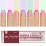 [Exclusive to TTS]Beetles X Press Plus French Tip Nails 7 Colors No Glue Included Natural Salon Quality For Spring Summer Nails, Pressed On Nails, Glossy French Tips