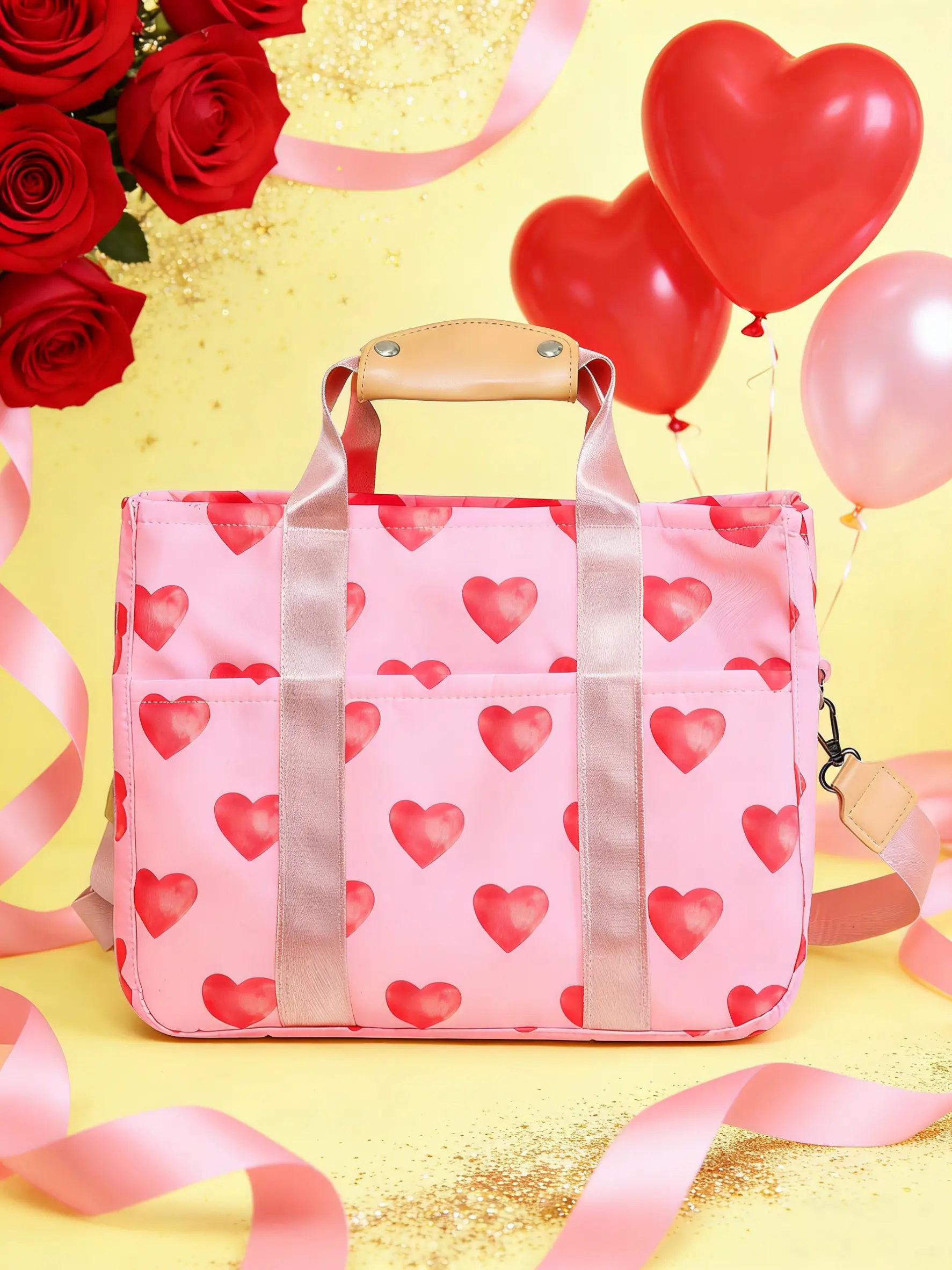 Fashionable, trendy, heart-shaped, personalized, versatile, exquisite Valentine's Day casual women's bag with elegant texture suitable for daily occasions such as commuting, shopping, dating, gatherings, and going out Fashionable Handbag