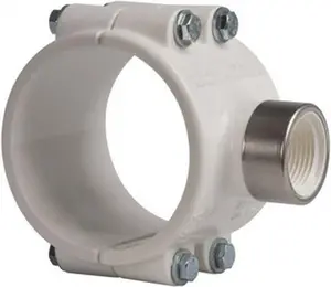 Value Collection 3 x 1" PVC Plastic Pipe Clamp On Saddle with EPDM O-Ring Schedule 40, Pipe O.D. x SR Fipt End Connections 467E-335SR