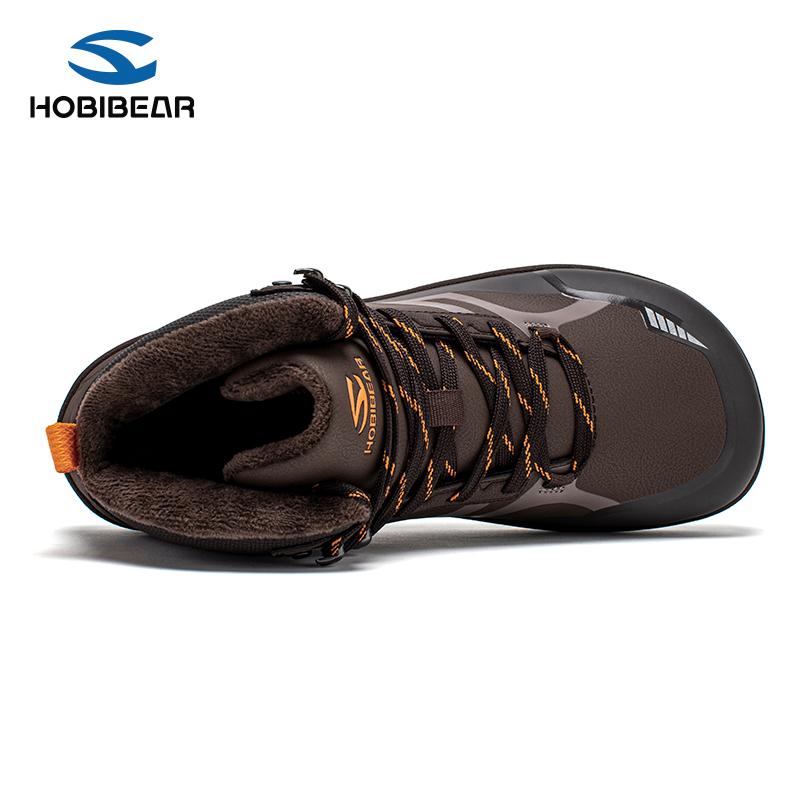 HOBIBEAR Winter Men's Shoes Wide Toe Furry Short Boots Comfortable Casual Outdoor Fashion Sports Shoes