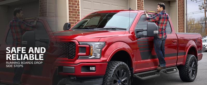 Pickup Running Boards​ SuperCrew Cab for 2015-2026 Ford F150 & 2017-2026 Ford F250 F350 Super Duty Side Step