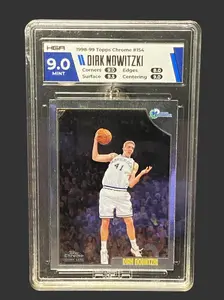 1999 Topps Chrome Dirk Nowitzki (RC) HGA 9.0 Graded sports card