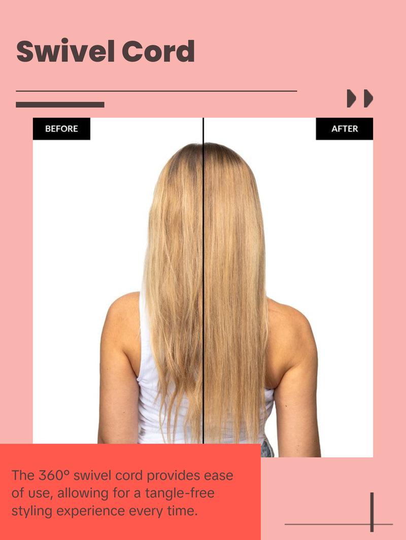 FoxyBae Sleek & Slay 1.75" Wide Plate Ceramic Flat Iron – Professional Hair Straightener – Frizz Control, Fast Heating, Dual Voltage – Blush FoxyBae Sleek & Slay 1.75" Wide Plate Ceramic Flat Iron – Professional Hair Straightener – Frizz Control, Fast Heating, Dual Voltage – Blush