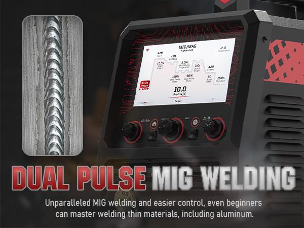 YESWELDER Firstess DP200 120/240V Dual Pulse MIG Welder | 7-Inch LCD Screen & Upgradeable Firmware | Pulsed MIG/MIG/Flux Core/Aluminum Spool Gun/Lift TIG/Stick Multiprocess Welding Machine YESWELDER Firstess DP200 120/240V Dual Pulse MIG Welder | 7-Inch LCD Screen & Upgradeable Firmware | Pulsed MIG/MIG/Flux Core/Aluminum Spool Gun/Lift TIG/Stick Multiprocess Welding Machine