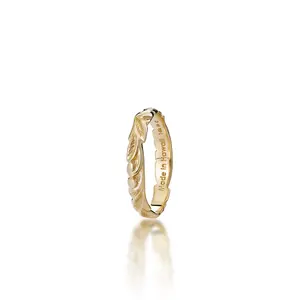 Hawaiian Heirloom Old English Scroll Ring in Gold - 3mm