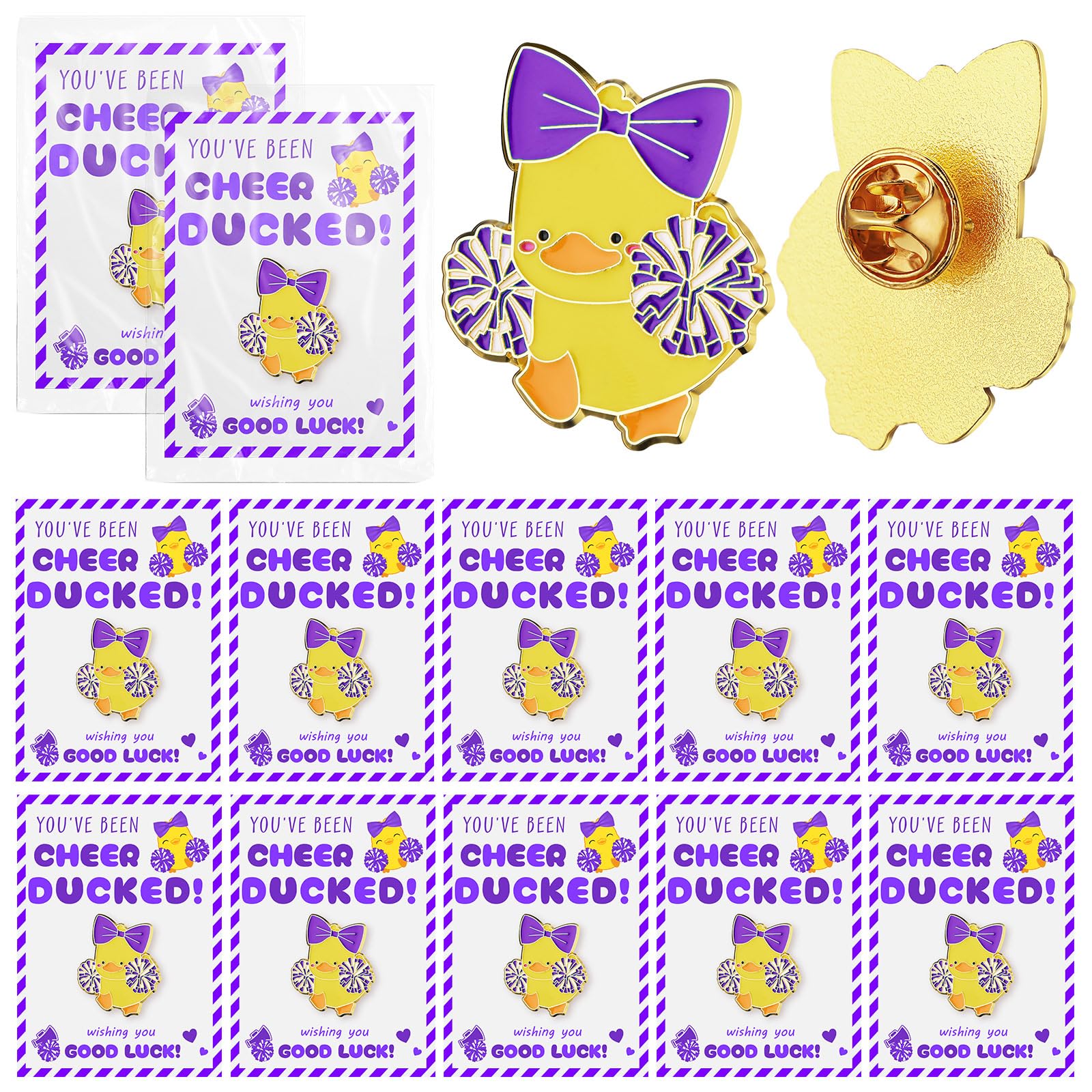 24 Pcs Easter Cheer Luck Duck Brooch Gifts School Cheerleading Cute Duck Pins Fashion Clothing Clips with for Team Teacher Student coach Inspirational Gift Accessories and Easter Gifts 24 Pcs Easter Cheer Luck Duck Brooch Gifts School Cheerleading Cute Duck Pins Fashion Clothing Clips with for Team Teacher Student coach Inspirational Gift Accessories and Easter Gifts
