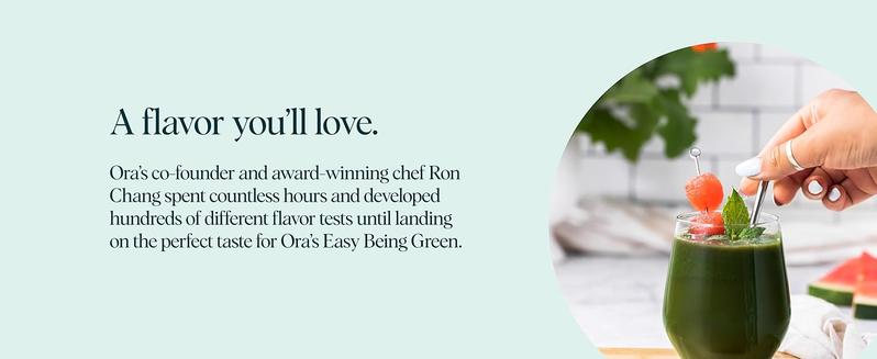 Ora Organic Greens Powder - Vegan, Gluten-Free, Organic Super Greens Drink for Energy and Detox | Antioxidants & Adaptogenic Herbs | 20+ Superfood Greens Blend - Citrus Flavor, 30 Servings