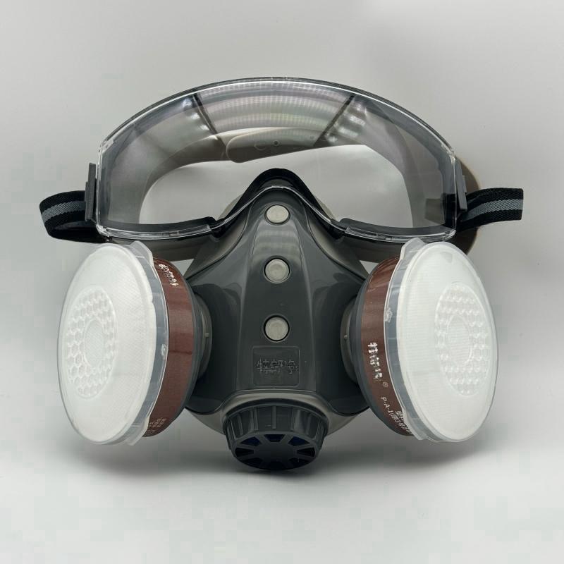Reusable Industrial Mask with 2 Filters, Paint Spray Dust-proof Gas ...