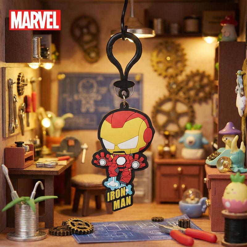 Marvel Officially Licensed PVC Keychain 1PC - Spider-Man, Deadpool & Iron Man - Soft Rubber Keyring Bag Charm & Backpack Accessory