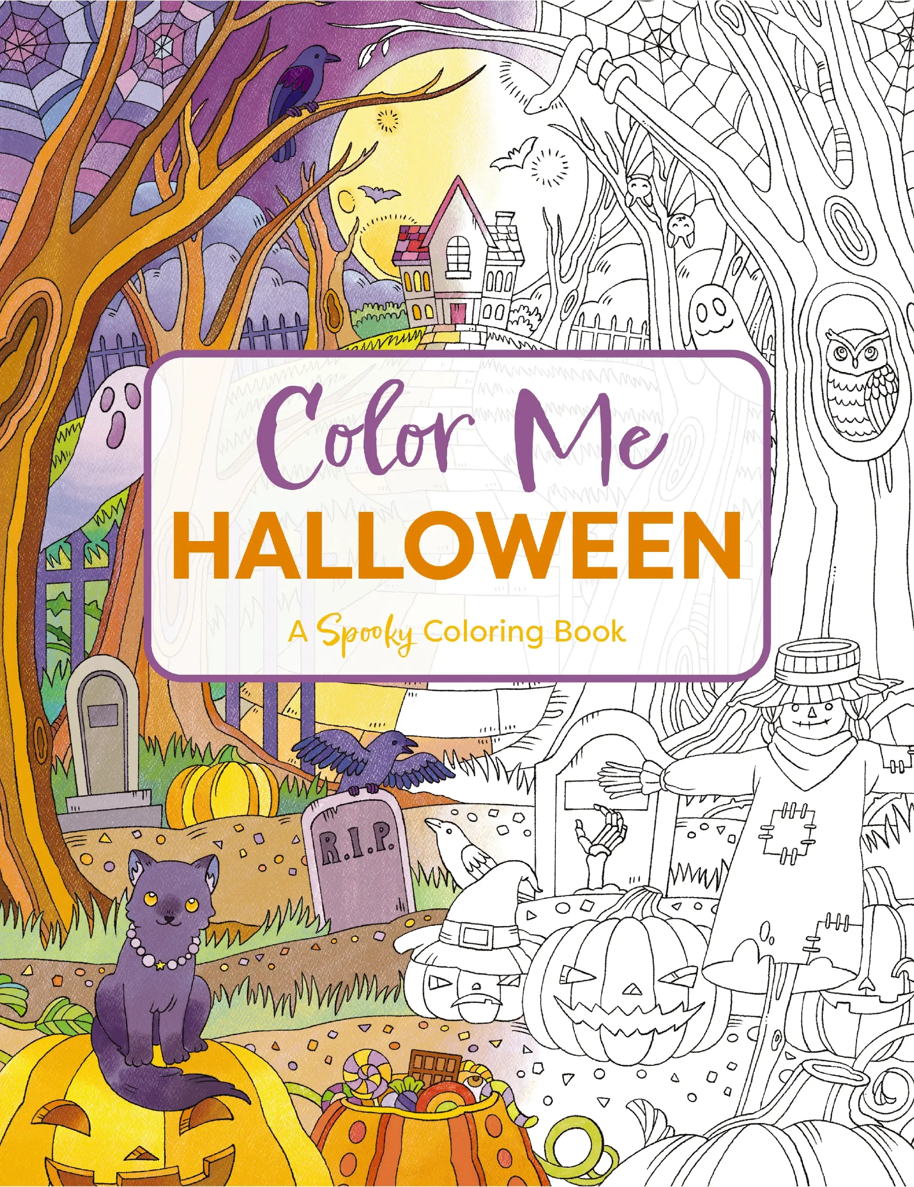 Color Me Halloween: A Spooky Coloring Book by Editors of Cider Mill Press [Paperback Book]