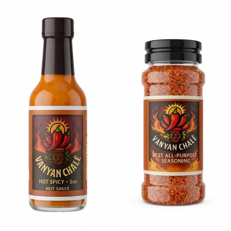 VANYAN CHALÈ boutey ak yon Seasoning pake 2 ansanm