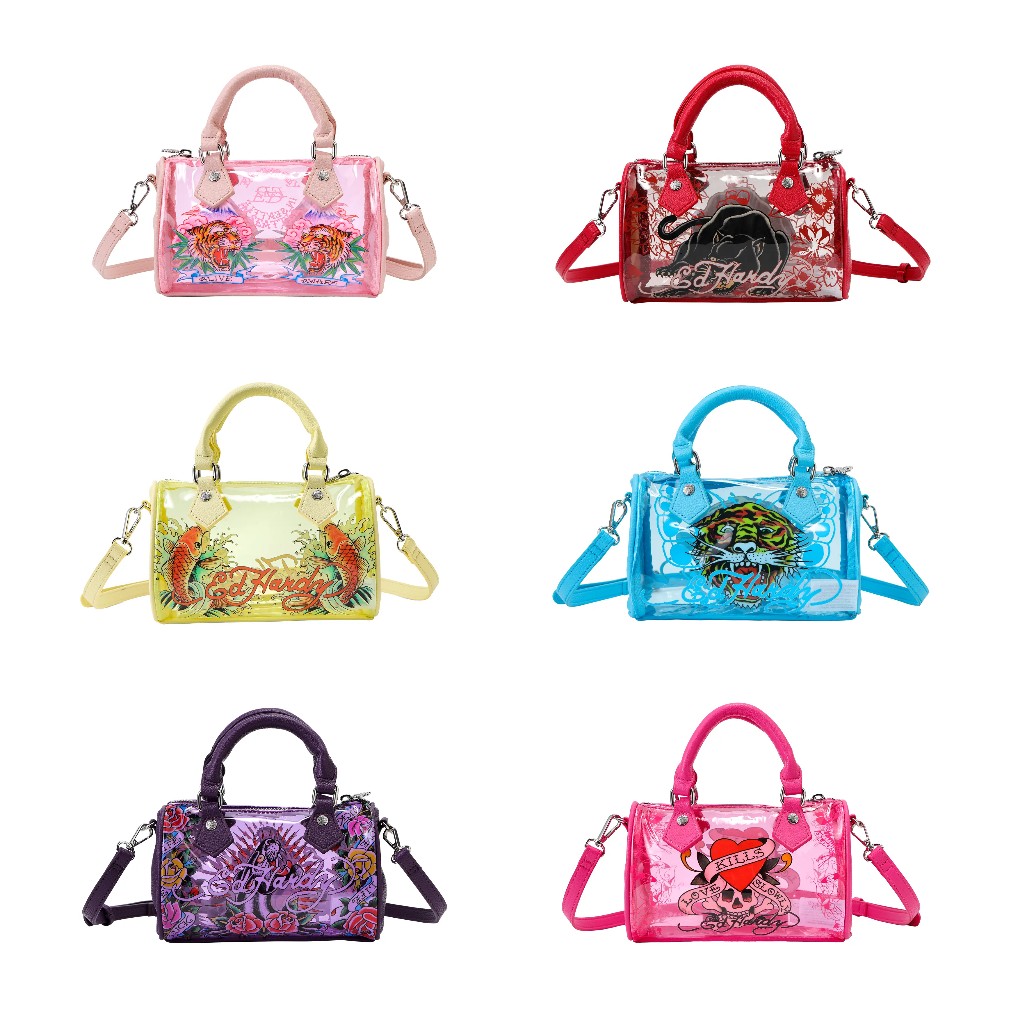 Ed Hardy Clear Small Beach Handbag Ed Hardy Clear Small Beach Handbag