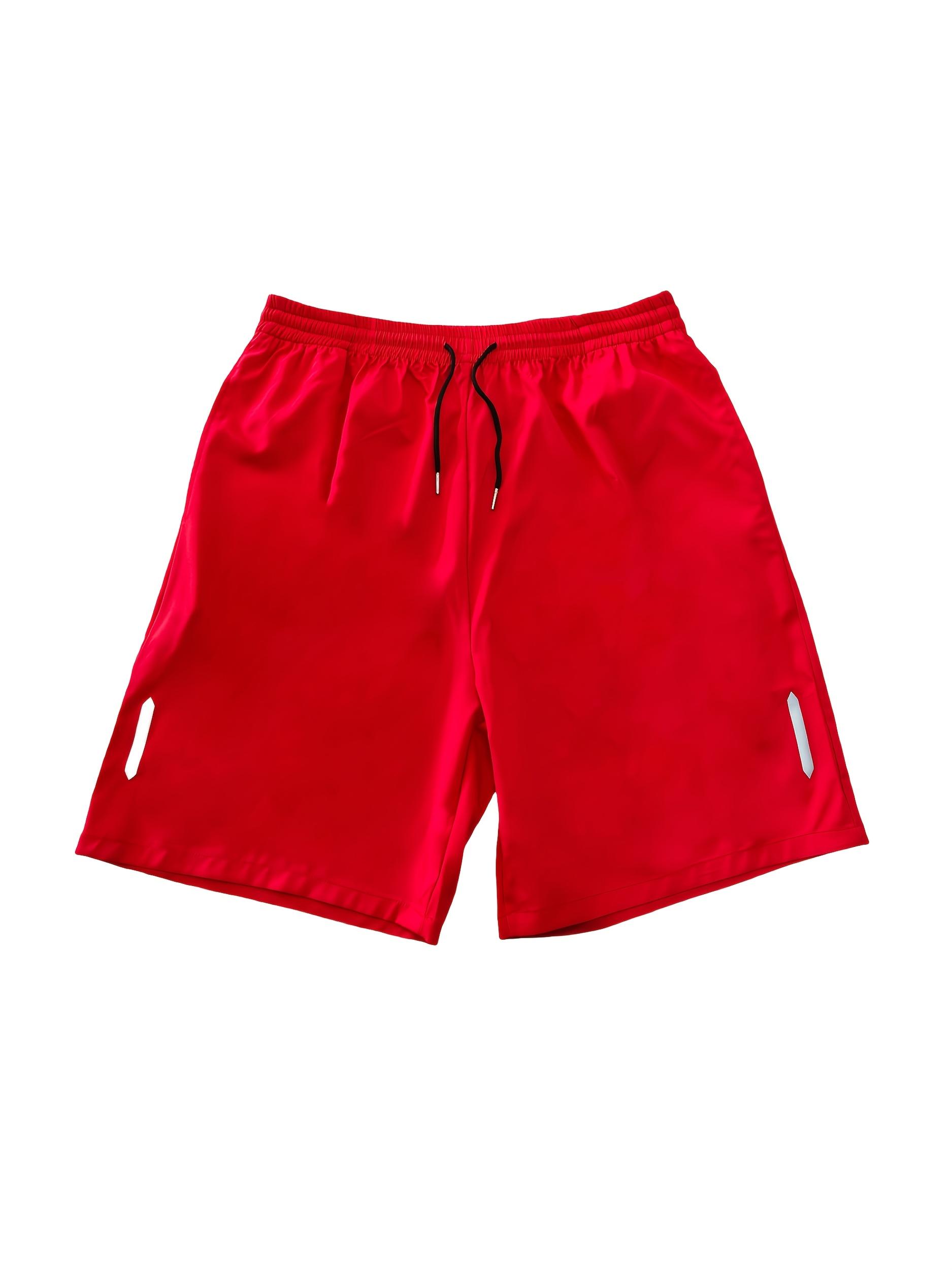 10pcs，5Pcs Men's Simple Sports Shorts, Thin Ice Silk Quick-drying Running and Fitness Pants for Summer, Loose, Breathable and Casual Knee-length Trousers