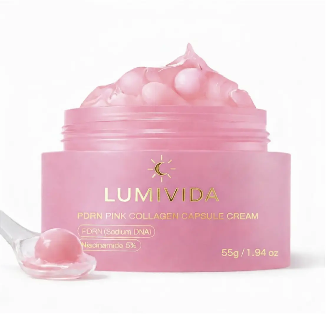 LumiVida Salmon DNA PDRN Capsule Face Cream – Deep Hydrating Facial Moisturizer for Skin Repair, Elasticity & Glow, Advanced Korean Biotech Formula to Support Firm, Smooth & Youthful-Looking Skin, 55g