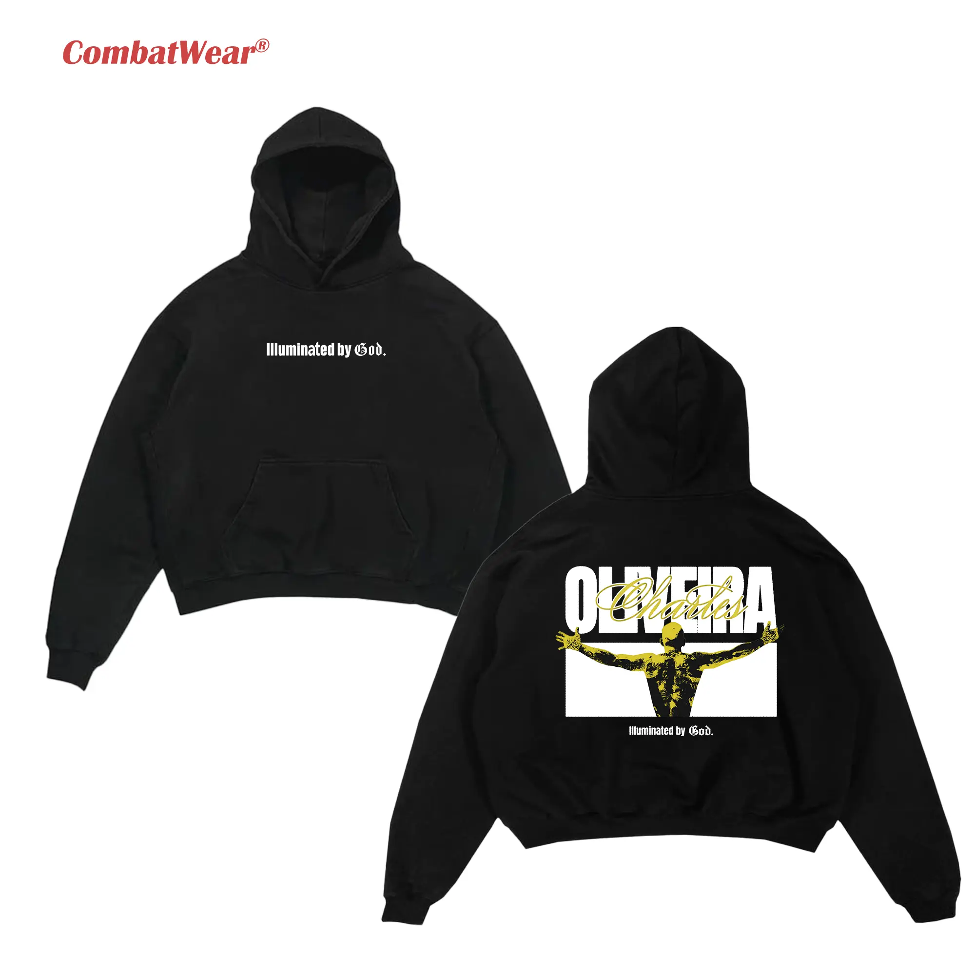COMBATWEAR Charles Oliveira Illuminated By God Hoodie, Do Bronx UFC Fighter Hoodie, UFC Fan Custom Graphic Design, Gift For UFC MMA Fans