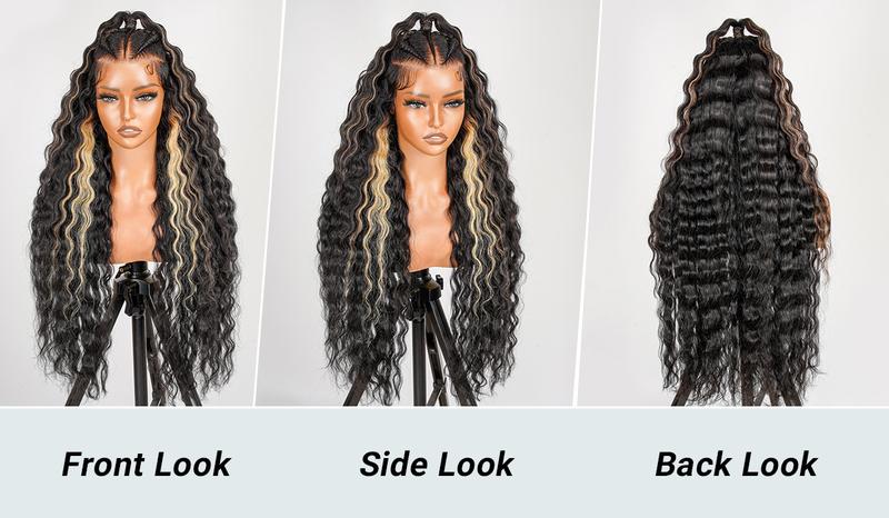 [Spring Must Have] Asteria Hair 13x6 Lace Frontal Wig with Highlights New Deep Wave Curls Pre Cut Lace Human Hair Wigs Stylist Friendly Wig #GetReadyforFashionWeek