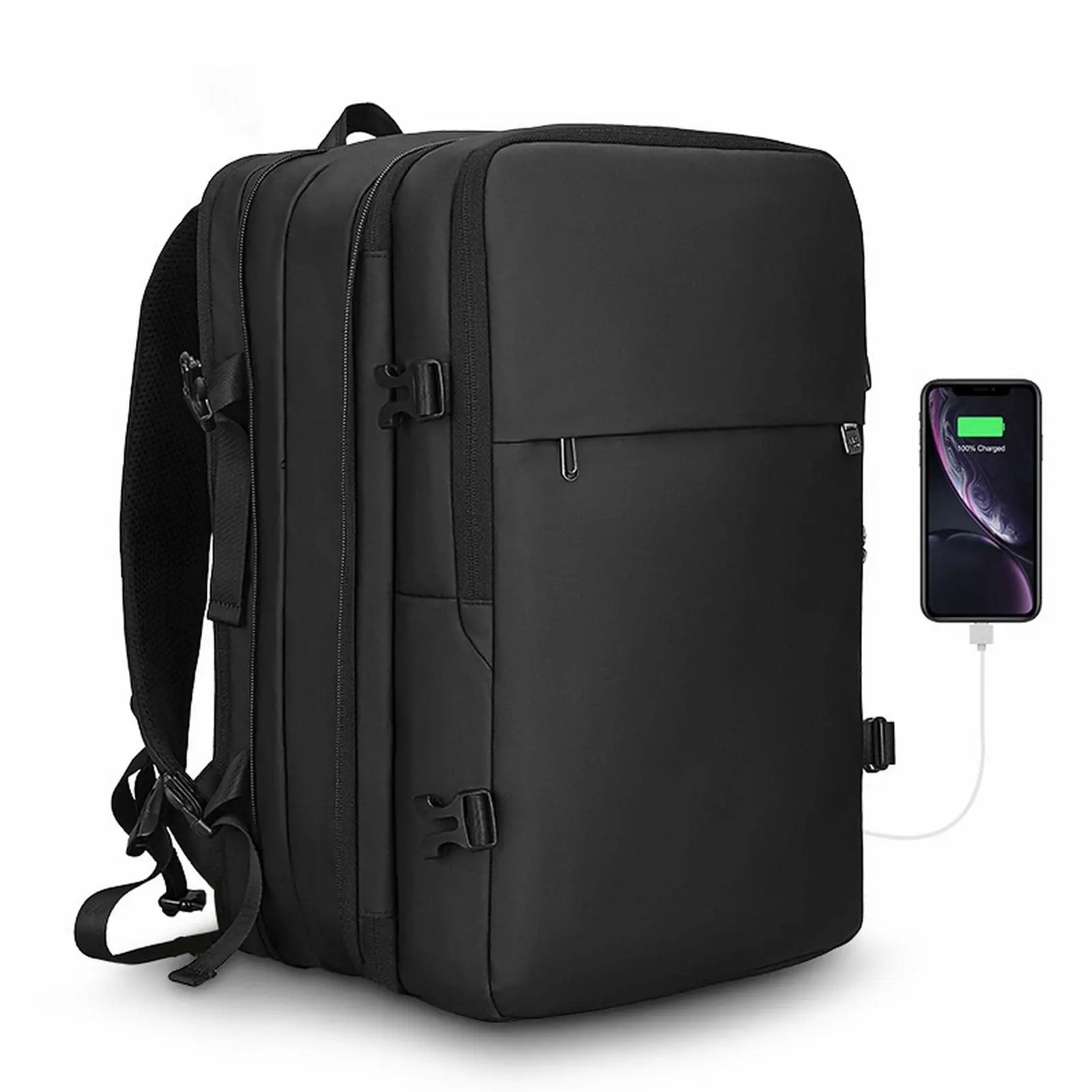 Durable Air Vacuum Travel Backpack - 60L Expandable Carry On, Vacuum Compression with Pump, TSA Lock, Laptop Bag for Camping, Business Hand Luggage, Laptop Bags, Traveling Bag