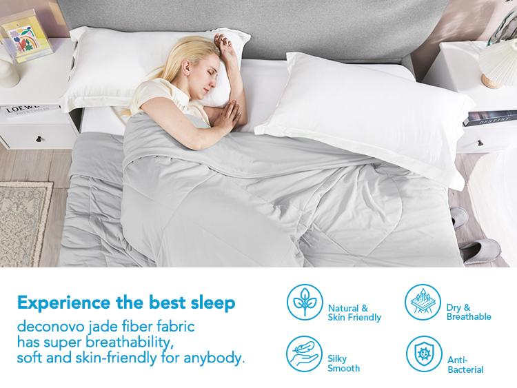 Deconovo Double-Sided Cooling Blanket – Cool Touch & Soft Comforter, Absorbs Body Heat, Sweat-Wicking & Breathable for Hot Sleepers