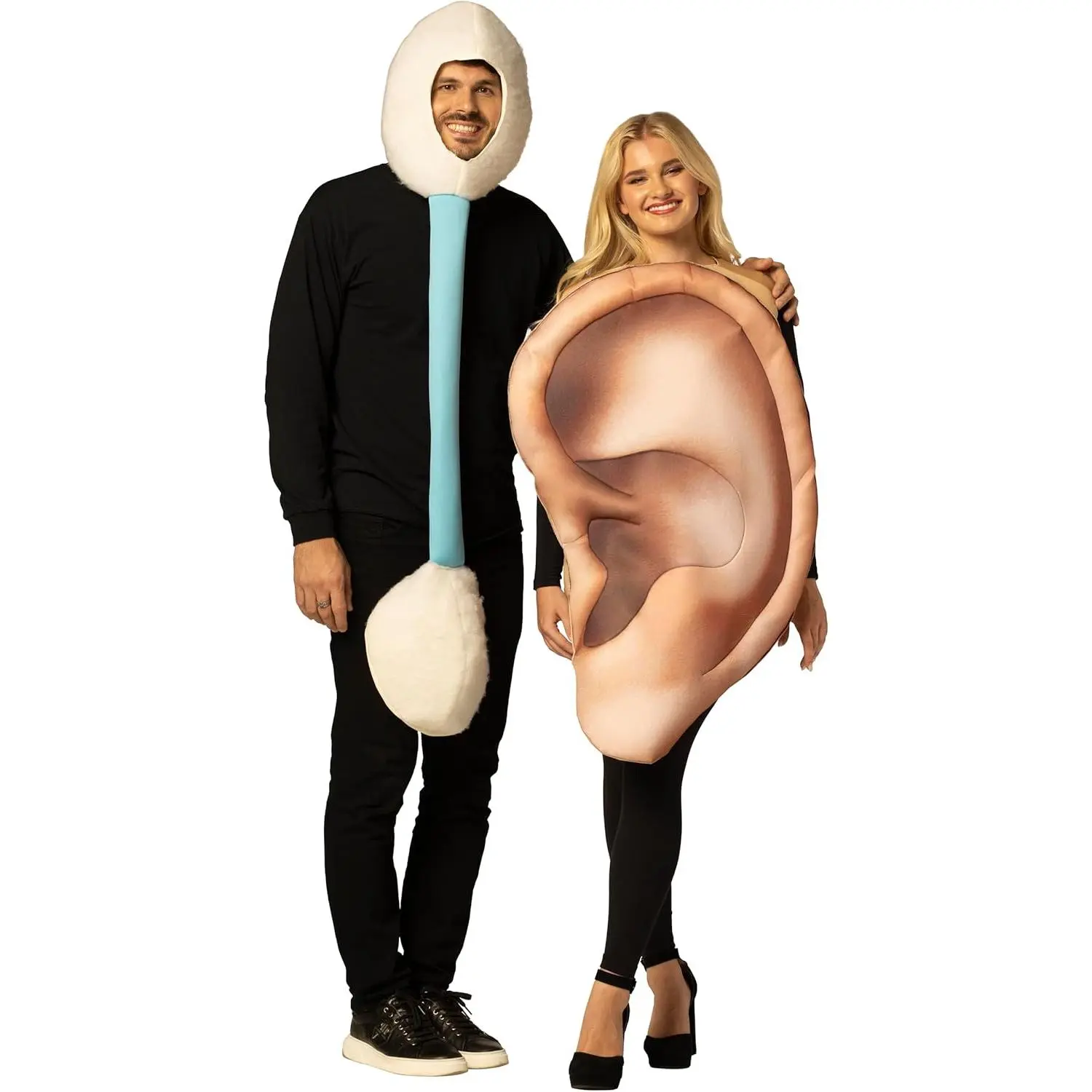 Cotton Swab & Ear Couple Halloween Costume, Men and Women, One Size Fits Most Menswear Big