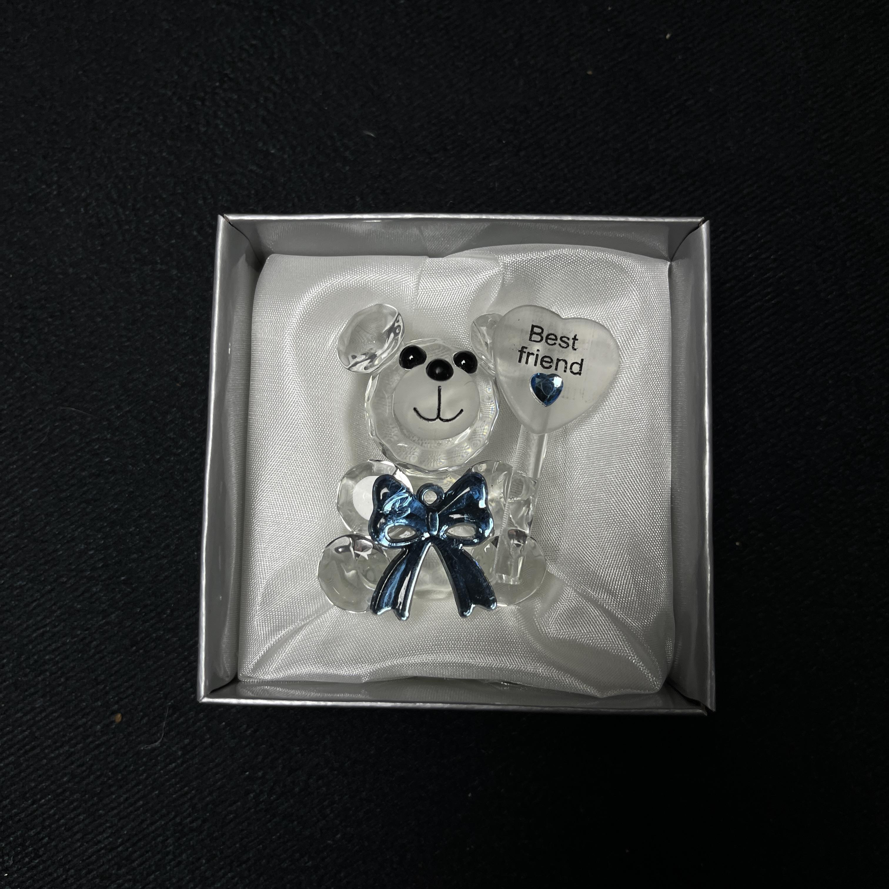 Crystal Bestie Bear Statue- A Sparkling Symbol of True Friendship, Perfect Gift for Your Dearest Friend