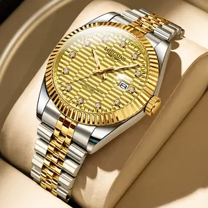 LOEGSINS Genuine Swiss Automatic Men’s Watch – Imported Movement, Luminous Dial, Waterproof, Swiss Style, Top 10 Brand