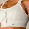 SHEFIT Ultimate High Impact Sports Bra Women - Padded, Wireless, 15” Lift, Customizable Cinch, Convertible Crisscross Straps, Strappy Supportive, Modesty Cups On/Off, for Gym Workouts, Yoga