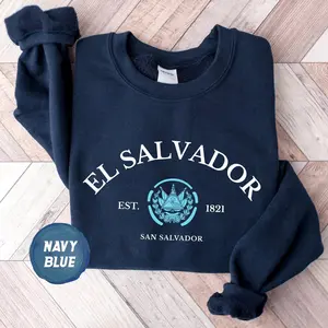 El Salvador Sweatshirt- El Salvador gift, Salvadoran Flag Crewneck- El Salvador Tshirt