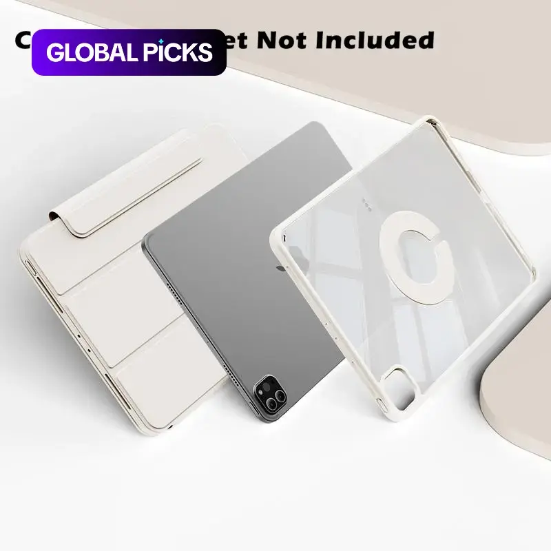 KENKE Magnetic Detachable 360° Rotatable Shockproof Protective Tablet Case, Tablet Casing, Tablet Protective Cover, Tablet Accessories for iPad 10th Gen, 2025 A16, M4 Pro 11-Inch, Mini 6, A17 Air, M3 Air #GLOBAL PICKS