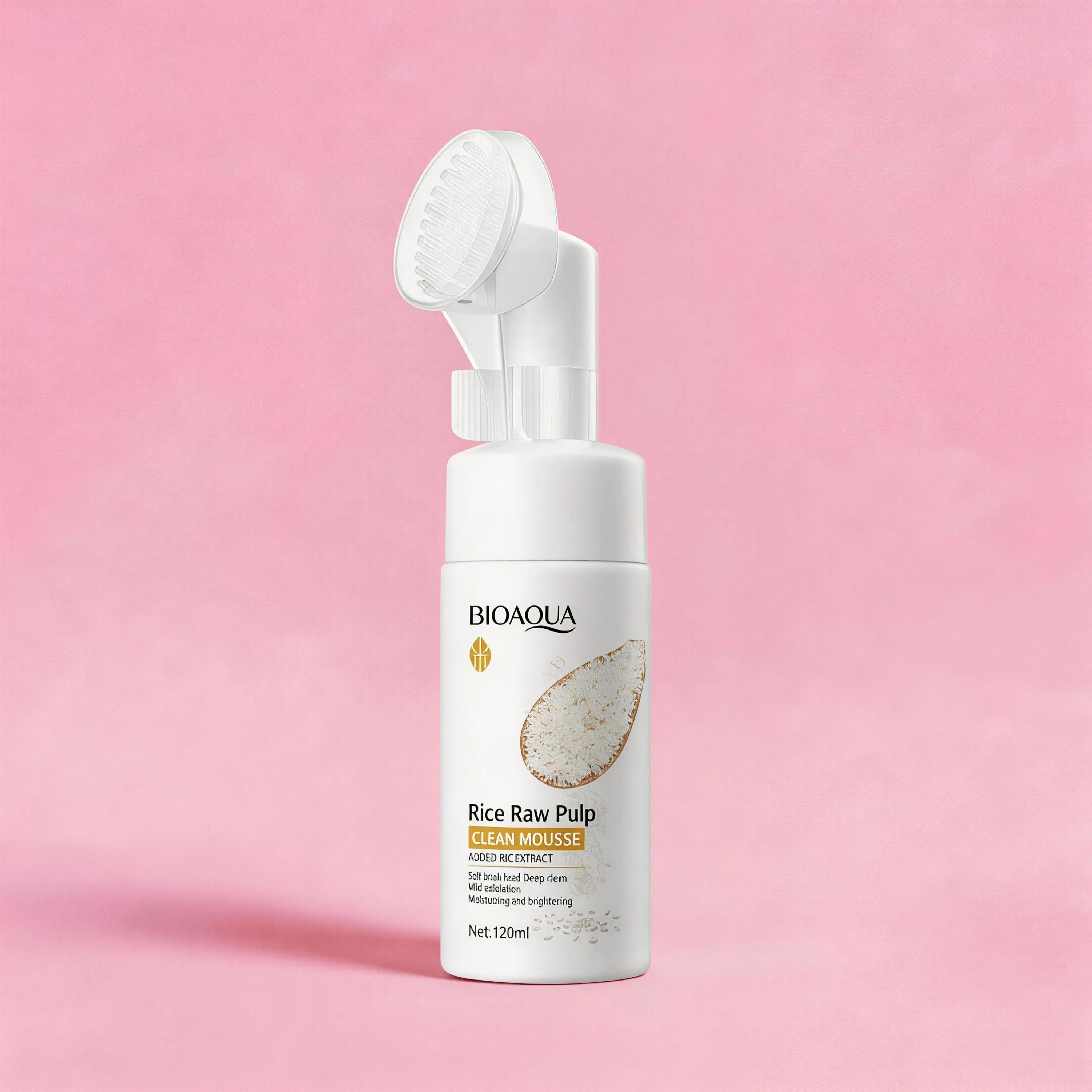 SADOER Rice Milk Foaming Cleanser, a Cleansing Hydrating Mousse Face Wash for Smooth Skin, Gentle Daily Facial Wash for Adults, 120ml, Foaming Facial Cleanser, Mousse Texture, Wet Apply Lather, Skin-Friendly, Smooth Skin Routine