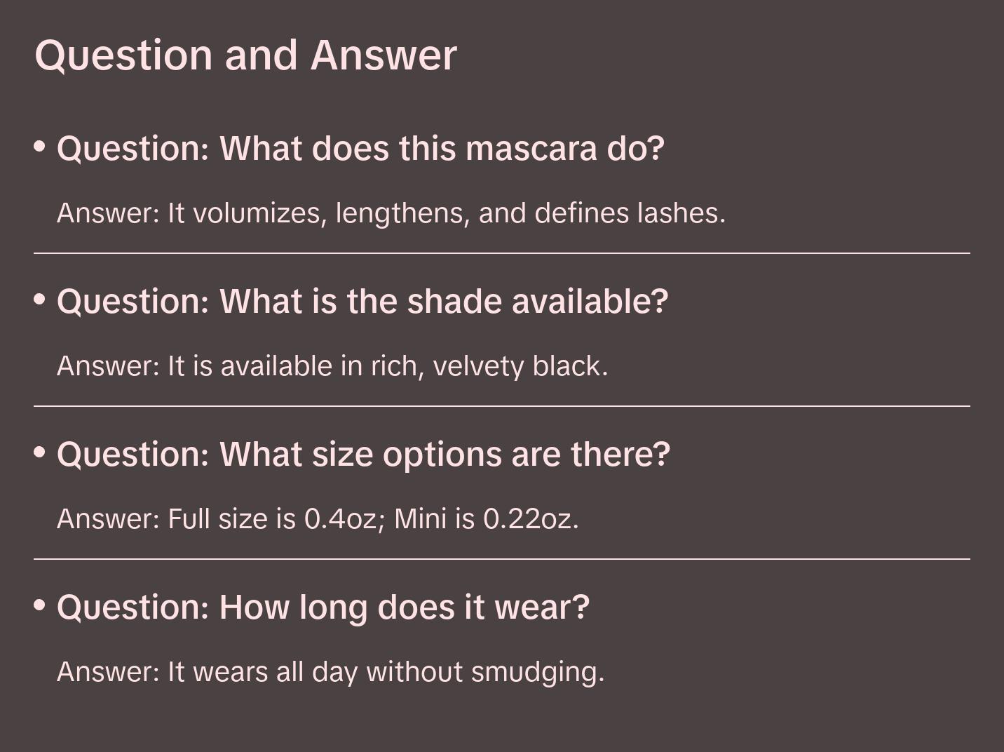 The One and Done Long-Wear Volumizing Mascara